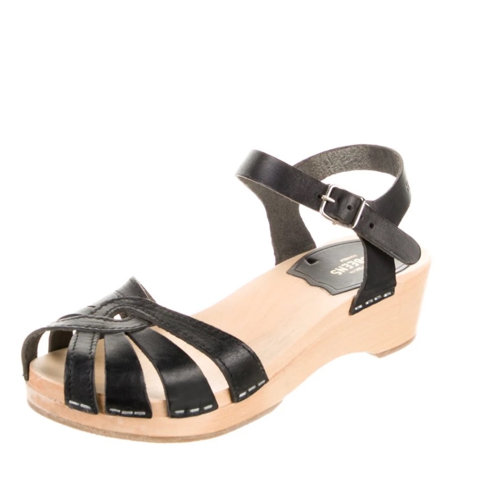 Swedish Hasbeens Women's Black Clogs